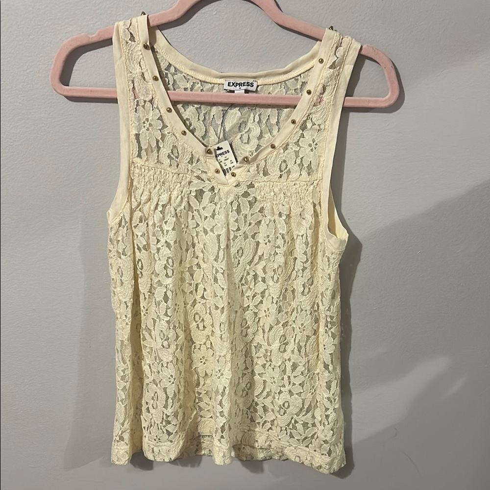 Express Cream Lace Women's Top